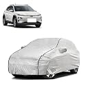 Car Bady Cover Waterproof Compatible with Hyundai Kona Electric |Triple Stitched |Fully Elastic Ultra |Mirror Pocket | Heavy Buckle | Silver &amp; Black Piping (Silver &amp; Black)