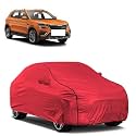 Car Bady Cover Waterproof Compatible with Skoda Kushaq |Triple Stitched |Fully Elastic Ultra |Mirror Pocket | Heavy Buckle | MTH Red &amp; Black Piping (Red &amp; Black)