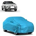 Car Bady Cover Waterproof Compatible with Tata Nexon EV |Triple Stitched |Fully Elastic Ultra |Mirror Pocket | Heavy Buckle | MTL Blue &amp; Black Piping (Blue &amp; Black)