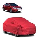 Car Bady Cover Waterproof Compatible with Honda City Hybrid eHEV |Triple Stitched |Fully Elastic Ultra |Mirror Pocket | Heavy Buckle | MTH Red &amp; Black Piping (Red &amp; Black)