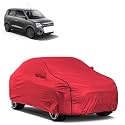Car Bady Cover Waterproof Compatible with Maruti WagonR 2023 |Triple Stitched |Fully Elastic Ultra |Mirror Pocket | Heavy Buckle | MTH Red &amp; Black Piping (Red &amp; Black)