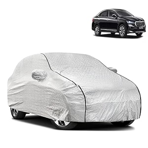 waterproof car body cover compatible with skoda slavia with mirror pocket and soft cotton lining inside fully bottom elastic silver with black piping