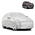 Waterproof Car Body Cover Compatible with Mg Hector with Mirror Pocket and Soft Cotton Lining Inside (Fully Bottom Elastic) (Silver with Black Piping)