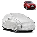 Waterproof Car Body Cover Compatible with Maruti Alto with Mirror Pocket and Soft Cotton Lining Inside (Fully Bottom Elastic) (Silver with Black Piping)