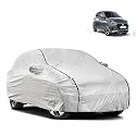 Waterproof Car Body Cover Compatible with Hyundai i20N with Mirror Pocket and Soft Cotton Lining Inside (Fully Bottom Elastic) (Silver with Black Piping)