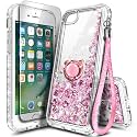 NGB Case for iPhone 8 Plus/7 Plus/6S Plus/6 Plus, Glitter Rose Gold