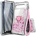 NGB Designed for Google Pixel 7a Case, Cute Liquid Glitter, Rose Gold
