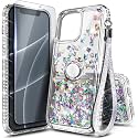 NGB Designed for iPhone 11 Pro Max Case, Cute Liquid Glitter, Crystal Gem