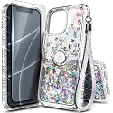 NGB Designed for iPhone 13 Mini Case, Cute Liquid Glitter, Crystal Gem