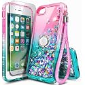 NGB Designed for iPhone 5/5S/SE 1st Gen 2016 Case, Glitter Pink/Aqua