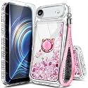NGB Designed for iPhone Air Case, Cute Liquid Glitter Rose Gold