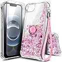 NGB for iPhone 17e Case &amp; iPhone 16e Case, Cute Liquid Glitter, Rose Gold