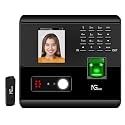 NGTeco Time Clock for Small Business, 4-in-1 Employee Attendance Machine with Face, Fingerprint, RFID Card & PIN Code, 2.4GHz WiFi, Mobile App Control for iOS Android, Shift Management, No Monthly Fee