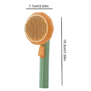1pcs dog brush and cat hair brush for shedding pet cleaning slicker brush for short and long-haired gogs cats rabbits - easy to removes loose undercoat with free pet nail clippers