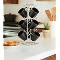 Big Size Stainless Steel Tabletop Mount Cup Stand, Coffee And Tea Mug Holder, Silver (NH-12-cup-stand_D01)