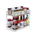 High Grade Stainless Steel 2-Layer Kitchen Spice Rack | Organizer Multipurpose Space Saver Rack | Modular Storage Rack (NHSP)