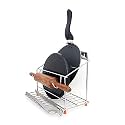 Yerose NH10 DESIGNS Stainless Steel 4 in 1 Chakla Belan and Tawa Stand for Kitchen - Wall Mount Rolling Pin Holder (NHSP)