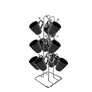 stainless steel cup stand for kitchen coffee and tea mug holder dinning tabel cup stand for 12 cupnhsp