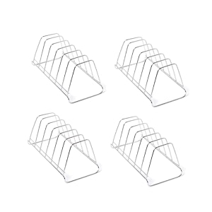 stainless steel rackplate stand dish standlid holder utensil rack for kitchen 6 sections with anti-rust plate for kitchen cabinetkitchen rack and holder pack of 4 nhsp