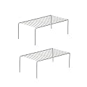 Stainless Steel Utensils Dish Rack/Multipurpose Rustproof Shelf/Storage Shelves/Stand For Home &amp; Kitchen Cabinet, Cupboard &amp; Pantry (Pack Of 2, Nhsp, Under Cabinet, Floating Shelves)