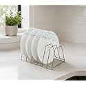 Steeliness Steel Dish Rack Plate Stand For 6 Layer Table Stand, Plates Holder Kitchen, Kitchen Rack, Stainless (Pack Of One, Nhspcountertop, Floating Shelves)