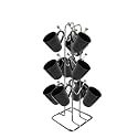 Tea Cup Countertop Corner Shelf Stand Mug Holder Wrought Iron Heavy Quality Cup Stand for 12 Cup, Cast Iron, Steel, Pack of 1(NHSP)