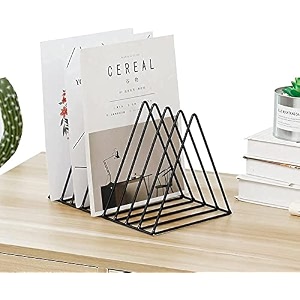triangle magazine rack stand newspaper desk rack file holder organiser desktop metal iron book rack record holder storage organizers book pack of 1 metal iron nhsp