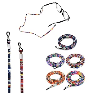 nhcdfa 5 pcs specs holder strap specs holder 5 colors spectacle chain for women around neck holders fashion eyewear accessory sports elastic spectacle strap for men women