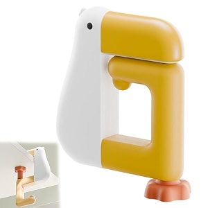 nhcdfa headphone stand headphones stand desk dual-hook hanger universal adjustable underdesk organizer hook for desk office yellow