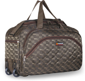 nhq fashion 45 l strolley duffel bag - duffel bag with wheels for men and women duffel - grey - regular capacity