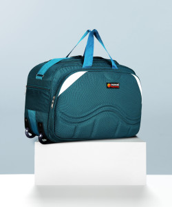 nhq fashion 45 l strolley duffel bag - duffel bag with wheels for men and women duffel - blue - regular capacity