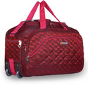 NHQ FASHION 45 L Strolley Duffel Bag - Duffel Bag With Wheels For Men And Women Duffel - Red - Regular Capacity