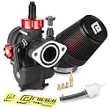 NIBBI 17mm Carburetor with CNC 48mm Air Filter kit,PE17FL Carburetor fit for 110cc Pit Bike,Upgrade for SSR110cc Apollo110cc X-PRO110cc