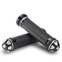 NIBBI Motorcycle Hand Grips, Racing CNC Aluminum &amp; Soft Rubber Handlebar,7/8" Handle Grips for ATV GY6 Scooter