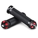 NIBBI Motorcycle Hand Grips, Racing CNC Aluminum & Soft Rubber Handlebar,7/8" Handle Grips for ATV GY6 Scooter
