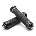 NIBBI Motorcycle Hand Grips, Racing CNC Aluminum &amp; Soft Rubber Handlebar,7/8" Handle Grips for ATV GY6 Scooter