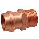 NIBCO Fig No PC604, 1-1/2 in. x 1-1/4 in. Copper Adapter Press x Male Threaded, Leak Detect