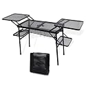 Nice C Camping Metal Table, Compact Outdoor Folding Tailgate Grill Table
