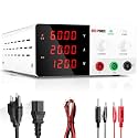 NICE-POWER DC Power Supply Variable, 0-60V 0-20A 1200W High Power Bench Power Supply with Encoder Knob &amp; Output Switch, Benchtop Adjustable Switching Regulated Power Supplies for Repair/Test(White)
