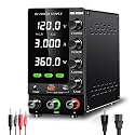 NICE-POWER DC Power Supply Variable 120V 3A, Adjustable Bench Power Supply with OCP/OVP/Output/Encoder, Benchtop Lab Power Supplies 4-Digit LED Display with 18W USB Quick Charge (SPS-C1203S Black)