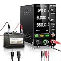 NICE-POWER DC Power Supply Variable 120V 3A 360W LiFePO4 Nickel-Metal Lithium Ion Hydride Battery Charger 6V 12V 24V 36V 48V 60V 72V 100V Battery Charging Bench Power Supplies Output OCP Ah Display