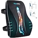 Niceeday Lumbar Support Pillow for Office Chair Car Back Support Pillow, Memory Foam Gaming Chair Desk Chair Back Cushion for Lower Back Pain Relief, Ergonomic Back Rest,Office Home Essentials