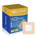 Niceful Silicone Foam Dressing 2 x 2 inch, 40 Count, Extra Hold