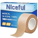 Niceful Silicone Medical Tape, for Sensitive Skin Safe, 1" x4Yd 4 Rolls