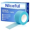 Niceful Silicone Medical Tape, Strong Hold, for Fragile Skin, 1"x4Yd 4 Roll