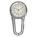 NICERIO Clip-on Fob Watch,Night Light Alloy Watch Ideal for Doctors Nurses Rock Climbing Mountaineering (White)