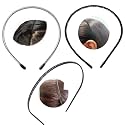 Black Flexible Metal Wavy,Spring Zig Zag,Chain and Simple Hair Band Hair Hoop Hairband Daily Use for Unisex Men Women (Design8)