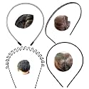 Black Flexible Metal Wavy,Spring Zig Zag,Chain and Simple Hair Band Hair Hoop Hairband Daily Use for Unisex Men Women (Design11)
