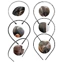 Black Flexible Metal Wavy,Spring Zig Zag,Chain and Simple Hair Band Hair Hoop Hairband Daily Use for Unisex Men Women (Design3)