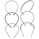 Black Flexible Metal Wavy,Spring Zig Zag,Chain and Simple Hair Band Hair Hoop Hairband Daily Use for Unisex Men Women (Design1)